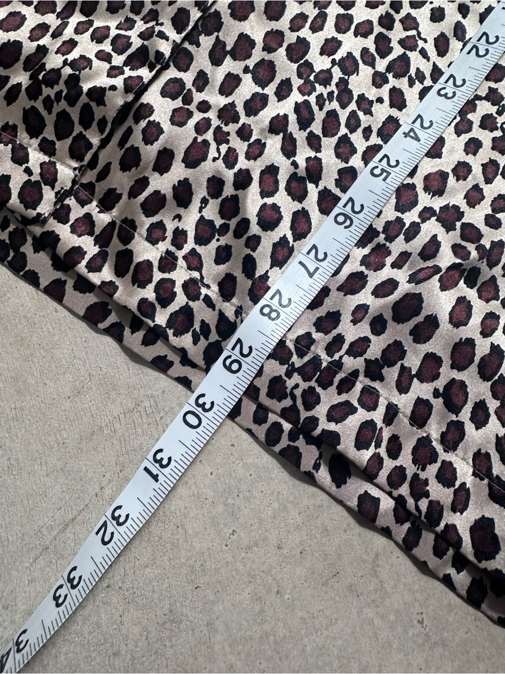 Leopard Satin Pajama Set - Brown Animal Print - Picture 10 of 13